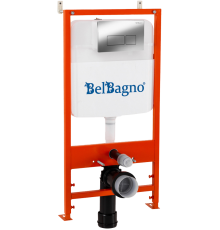 Комплект BelBagno BB026/BB041CR с кнопкой смыва хром глянцевый