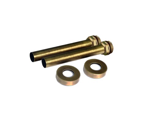 Комплект трубок SR Rubinetterie 15х1,0 с наружной резьбой 1/2х15 и отражателями, цвет бронза A491-1500ZE15