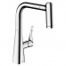 Hansgrohe Metris Смеситель для кухни на 1 отв, поворотный и выдвижной излив 2jet, цвет: хром. 14834000