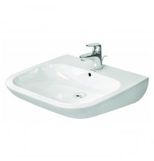 Duravit D-Code Раковина с перел., с 1 отв. под смес., 60х55см., цвет: белый . 23126000002