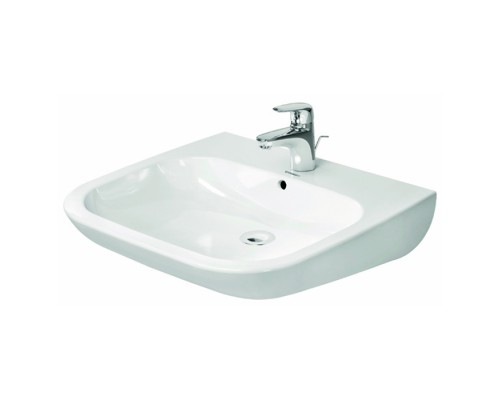 Duravit D-Code Раковина с перел., с 1 отв. под смес., 60х55см., цвет: белый . 23126000002