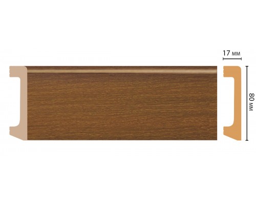 Плинтус напольный DECOMASTER D235-85 ДМ (80*17*2400 мм)