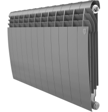 Радиатор биметаллический Royal Thermo BiLiner 500 12 секций, silver satin