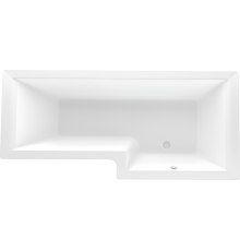 Акриловая ванна Marka One Linea R 165x85 см, с каркасом, асимметричная