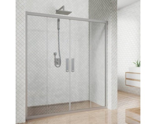 Душевая дверь в нишу Kubele DE019 D4-CLN-MT 215 см, профиль матовый хром
