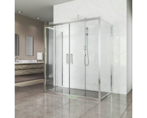 Душевой уголок Kubele DE019 R4U-CLN-CH 140х80 см, профиль хром