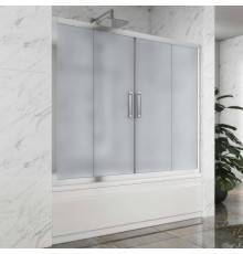 Шторка на ванну Kubele DE019 P4-MAT-CH 160х150 см, профиль хром