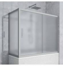 Шторка на ванну Kubele DE019 PR-MAT-MT 150х70 см, профиль матовый хром