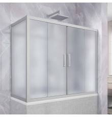 Шторка на ванну Kubele DE019 PR4-MAT-MT 170х80 см, профиль матовый хром
