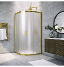 Душевой уголок Vegas Glass ZS Tur Novo h1900 80 09 10 профиль золото, стекло сатин