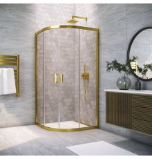 Душевой уголок Vegas Glass ZS Tur Novo h1900 90 09 05 профиль золото, стекло бронза