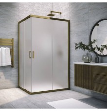 Душевой уголок Vegas Glass ZA-F Tur Novo h1900 90*80 05 10 профиль бронза, стекло сатин