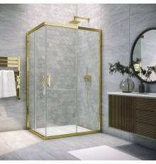 Душевой уголок Vegas Glass ZA-F Tur Novo h1900 120*90 09 01 профиль золото, стекло прозрачное