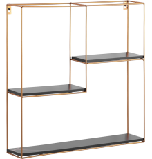 Полка Stool Group Square золотая, черный мрамор