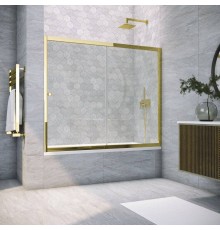 Шторка на ванну Vegas Glass ZV Tur Novo 170 09 01 профиль золото, стекло прозрачное