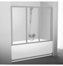 Шторка на ванну Ravak Supernova AVDP3-160 Transparent, профиль сатин (Ненадлежащее качество: замятие профиля, царапины)
