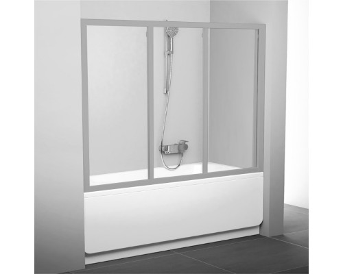 Шторка на ванну Ravak Supernova AVDP3-160 Transparent, профиль сатин (Ненадлежащее качество: замятие профиля, царапины)
