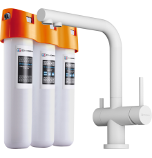Комплект Смеситель Omoikiri Nagano P-WH белый + Фильтр Pure Drop Lite