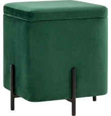Пуф Stool Group Грейс с ящиком, зеленый, черный