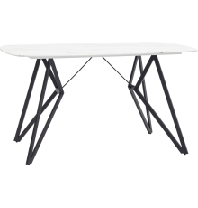 Обеденный стол Stool Group Денвер 140x90 см, белый мрамор
