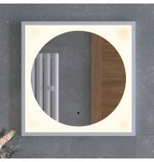 Зеркало Defesto Eclipse DF 2236R 60х60 белая рама, с LED-подсветкой, 3000К, инфракрасный выключатель