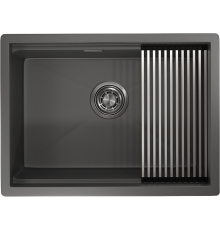 Мойка кухонная Granula Kitchen Space 6045U, графит матовый