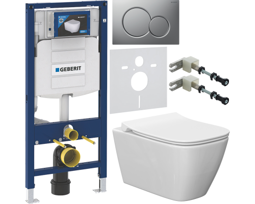 Комплект Унитаз подвесной Ideal Standard I Life B T461401 безободковый, euro white + Крышка T500301 с микролифтом + Инсталляция Geberit Duofix UP 320 111.300.00.5 + Кнопка Sigma 01 115.770.JQ.5 лакированная, матовый хром + Крепления 111.815.00.1 к стене +