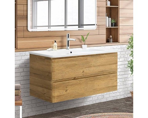 Тумба под раковину BelBagno Albano-Cer 105 подвесная, rovere rustico