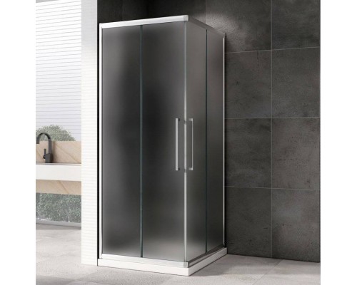 Душевой уголок Abber Schwarzer Diamant AG02090MH 90x90, профиль хром матовый, стекло матовое