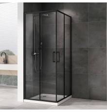 Душевой уголок Abber Schwarzer Diamant AG02090B5 90x90, профиль черный, стекло прозрачное