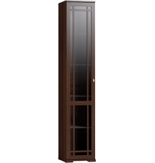 Шкаф-витрина Глазов Sherlock 40x211 см, петли слева, с подсветкой, орех шоколадный