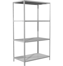 Стеллаж BRABIX MS Plus 185х60-4 с регулируемыми опорами, серый