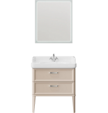Мебель для ванной комнаты Kerama Marazzi Pompei 80 с 2 ящиками, камео бежевая глянцевая
