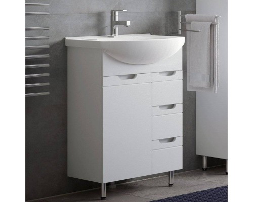 Тумба с раковиной Corozo Лея 65 белая