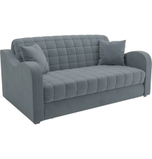 Диван Mebel-Ars Барон №4 велюр серо-синий hb-178 26