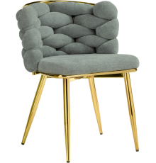 Стул Woodville Rendi light gray, ножки gold