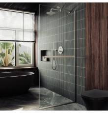Душевая перегородка Maybahglass MGD-732-5у 89 см, профиль хром матовый, стекло прозрачное