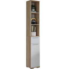 Стеллаж Mebel-Ars Калифорния №2, 30х33 белый, дуб сонома