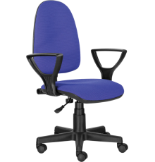 Компьютерное кресло BRABIX Prestige Ergo MG-311 регулируемая эргономичная спинка, ткань, черно-синее