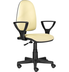 Компьютерное кресло BRABIX Prestige Ergo MG-311 регулируемая эргономичная спинка, кожзам, бежевое