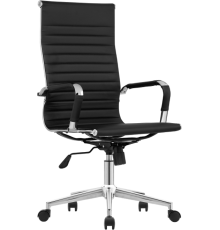 Компьютерное кресло Woodville Reus экокожа pu black, опора chrome