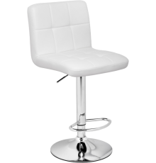 Барный стул Woodville Paskal white, опора chrome