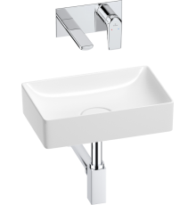 Комплект Wellsee Pure BY 201002546 С ВНУТРЕННЕЙ ЧАСТЬЮ, глянцевый белый, хром, 4 в 1