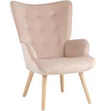 Кресло Stool Group Хью велюр бежевый