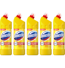 Набор Domestos универсальное моющее средство, лимонная свежесть 1 л, 5 шт.