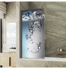 Шторка на ванну Maybahglass MGV-928-ФП010-6 60 см, профиль черный