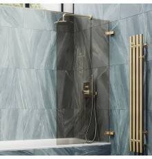 Шторка на ванну Maybahglass MGV-646-3 40 см, профиль золото, стекло бронза