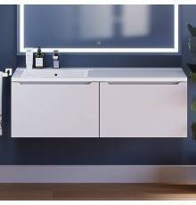 Тумба с раковиной Uperwood Tanos 120 L подвесная, белый
