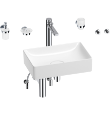 Комплект Wellsee Pure BY Wellsee 201006336 белый глянцевый, хром, 9 в 1