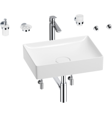 Комплект Wellsee Pure BY Wellsee 201006411 белый глянцевый, хром, 9 в 1